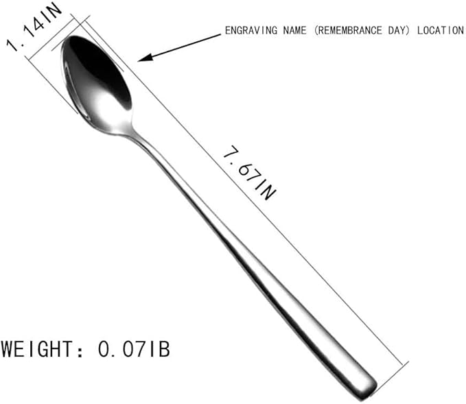 Custom Personalized Engraved Spoon - Your Idea, Text, Message in Stainless Steel - Unique Gift for Best Friend, Lover, Parent, Child (Tip Coffee Spoon)