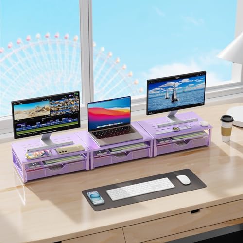 gianotter Computer Monitor Stand Riser with Drawer