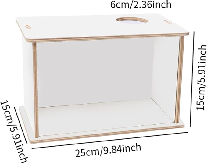 Hamster Digging Box Hamster Sand Bath Box Rest Visible Shelter Acrylic Shower Room Sand Bath Container for Rat Chinchillas Gerbils, 25cmx15cmx15cm
