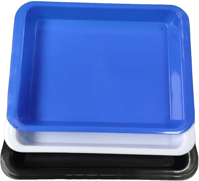 TEYOUYI Hedgehog Litter Box, 3 Pcs Hedgehog Litter Boxes Tray, Plastic Pet Toilet, Small Animal Litter Tray Corner for Guinea Pig Hamster Pig Rabbit Pee (3 Color)