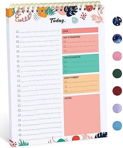 Taja To Do List Notepad, Undated Daily Planner for Work and Goal Setting