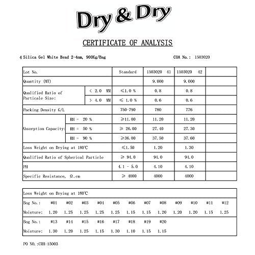 Dry & Dry Silica Gel Packets Desiccants - Rechargeable Silica Gel Packs, Desiccants Packets - White - 50 Packets (50 Gram)