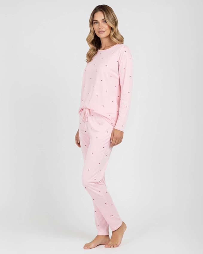 Real Essentials 2 Pack: Women's Comfy Pajama Sets - Short & Long Sleeve Ladies Loungewear Sleepwear PJs (Available In Plus)