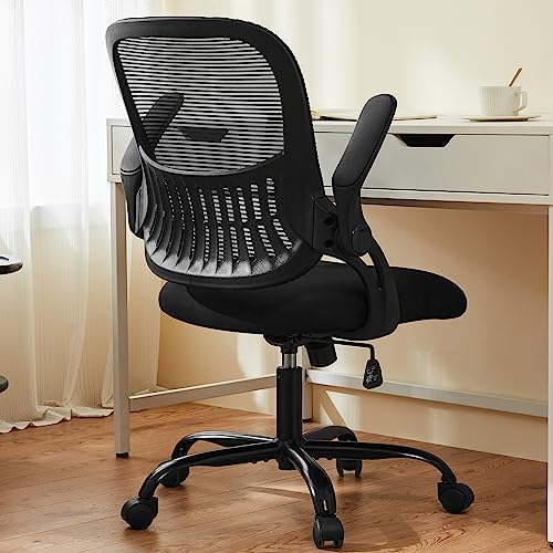 Sweetcrispy Computer Desk Chair, Swivel Task Chair with Lumbar Support