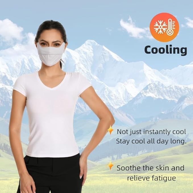 UPF 50+ UV Sun Protection Face Cover/Neck Balaclava Reusable Face Mask Dustproof Cooling Breathable