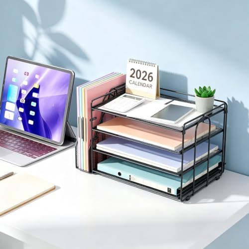 gianotter 4-Tier Paper Organizer With Magazine Holder
