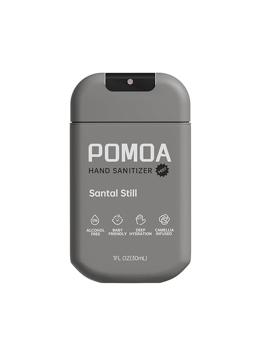 Alcohol Free Hand Sanitizer Spray, Non Irritating, Hydrating and Non Greasy, Gentle Fine Mist, Travel-Friendly Pocket Size 1 Fl Oz, Santal Still