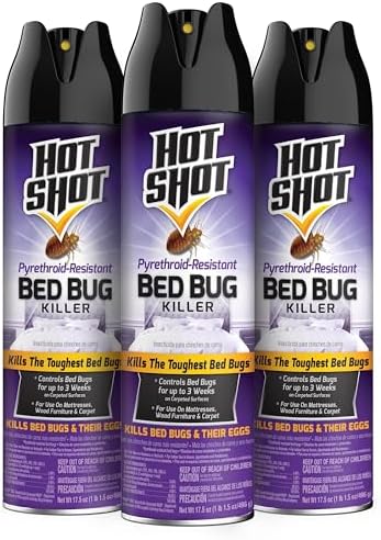 Hot Shot Pyrethroid-Resistant Bed Bug Killer, 17.5 Oz, 3 Pack