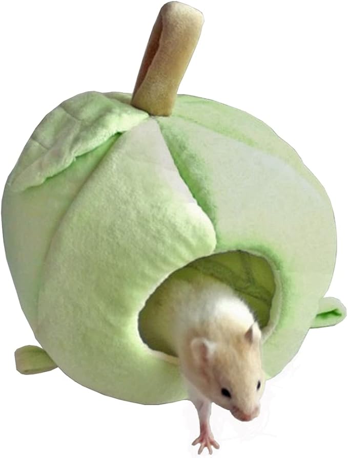 ANIAC Pet Winter Hanging Fruit House Hammock Warm Bed Nest Accessories for Hamster Guinea Pig Hedgehog Chinchilla and Small Animals (Green)
