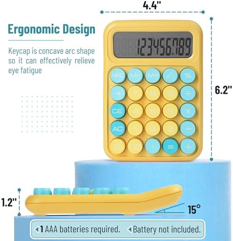Mr. Pen- Mechanical Switch Calculator, 12 Digit Large LCD Display