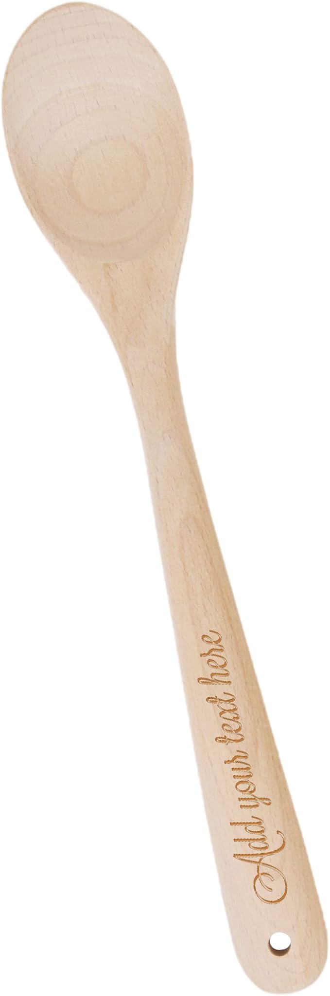 PrintSupremacy Beechwood Personalized Kitchen Utensils, Non Stick Wooden Kitchen Gadget Pan Cookware, Cook Gift Set for Holidays, Engraved Kitchen Stuff (Custom, 1 pc - Spoon)