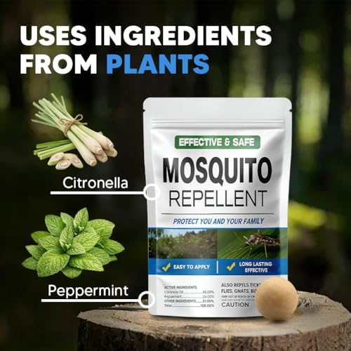 Mosquito Repellent Outdoor Patio, Mosquito Repellent Balls, Mosquitoes Deterrent for Yard, Keep Mosquito Away for Garage/Porch/Camping, Mosquito Control Indoor, Covers up to 120 sq ft-12P