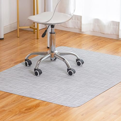 Baroyal Office Chair Mat for Hardwood Floor Under Desk Computer Rolling Chair Mat for Wood/Tile Floor Non-Slip Heavy Duty Desk Rug PVC Plastic Hard Floor Protector 36" x 48" (Mist)