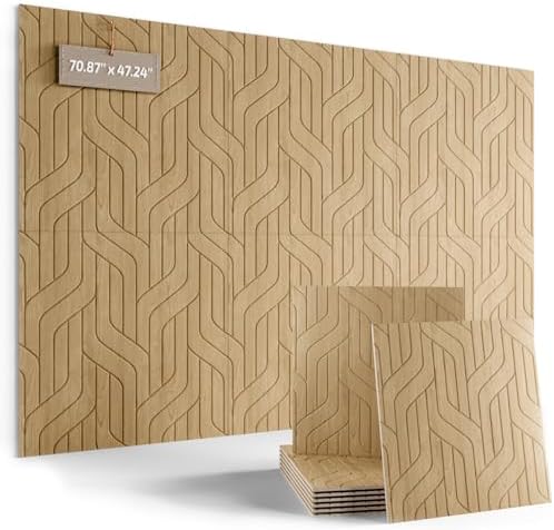 Fluxynara 6-Pack Large Felt Bulletin Board, Natural Oak Artistic