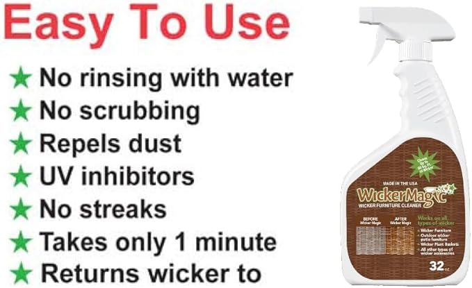 Screen Magic Wicker Magic Cleaner - Streak Free, Non-Toxic Wicker Cleaner - 1 Gallon