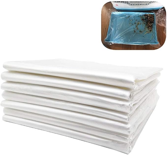 Disposable Rabbit Cage Liner, Plastic Bunny Cage Mat Film to Replace Diapers Suitable for Most Rabbit, Hamster, Guinea Pigs & All Small Animals - 50PCS Universal Toilet Film, 37.4'' x 27.6''