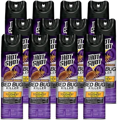 Hot Shot Bed Bug Killer Aerosol, Case Pack of 12