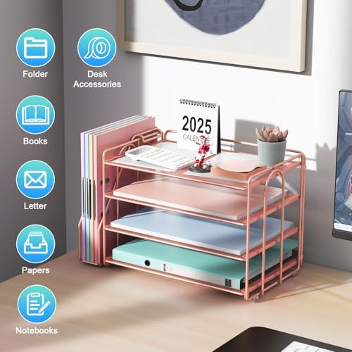 gianotter 4-Tier Paper Organizer With Magazine Holder