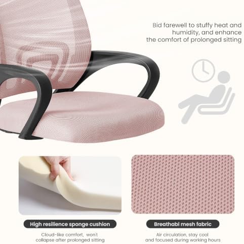 DUMOS Ergonomic Office Chair, Executive Desk Chair with Lumbar Support