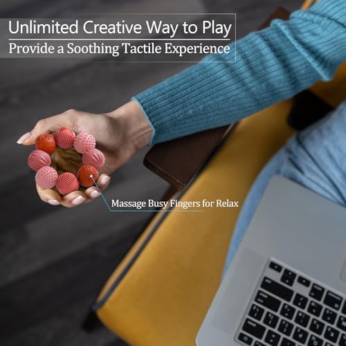 Silicone Magnetic Balls Fidget Toys for Adults & Teens,8PCS Stress Relief Sensory Toys for Autism ADHD Anxiety,Fun Textures Gadgets,Office Desk Toy,Stocking Stuffers for Men Women Teen Gifts