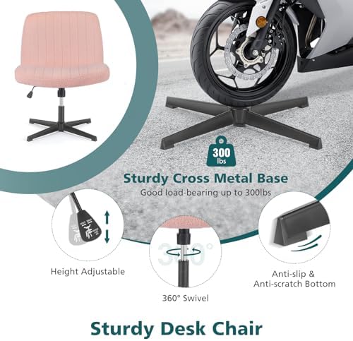 OLIXIS Criss Cross Chair, Vanity Chair, Home Office Desk
