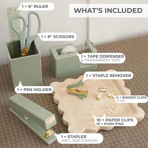 Aesthetic Desk Accessories Set for Women - A Complete Office Organizer Set