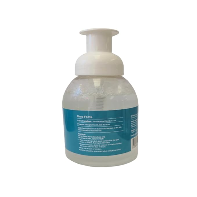 Hand Sanitizer Foam 8.25 oz.(2-pack) Alcohol-Free, Long-lasting Protection. Eliminates 99.9%. Moisturizes With Aloe Vera. Formulated with Zetrisil. FDA Registered