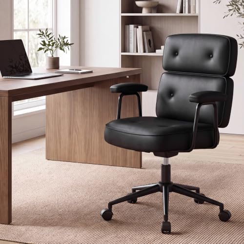 OLIXIS Ergonomic Home Office Desk Chair, PU Leather Computer Chair