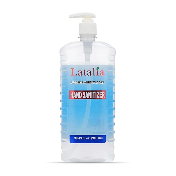 Latalia Hand Sanitizer - Pack of 1 Travel Hand Sanitizers - Unscented Mini Clean Scent Non-Drying Moisturizing Gel (900ml, 30 fl oz)