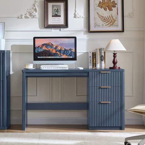 LEYAOYAO Office Desk 48" with 3 Drawers Storage File Cabinet