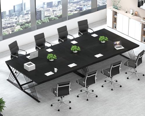 FOLUBAN 70.9" Black Computer Desk, Modern Home Office Desk, Large Gaming Workstation Executive Desk with Z-Shaped Legs, 2 Person Large Study Writing Table for Bedroom