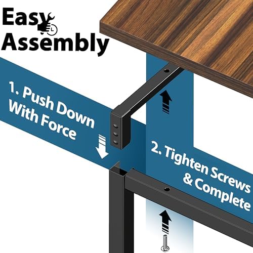 SHW Mission 40-Inch Home Office Computer Desk, Walnut