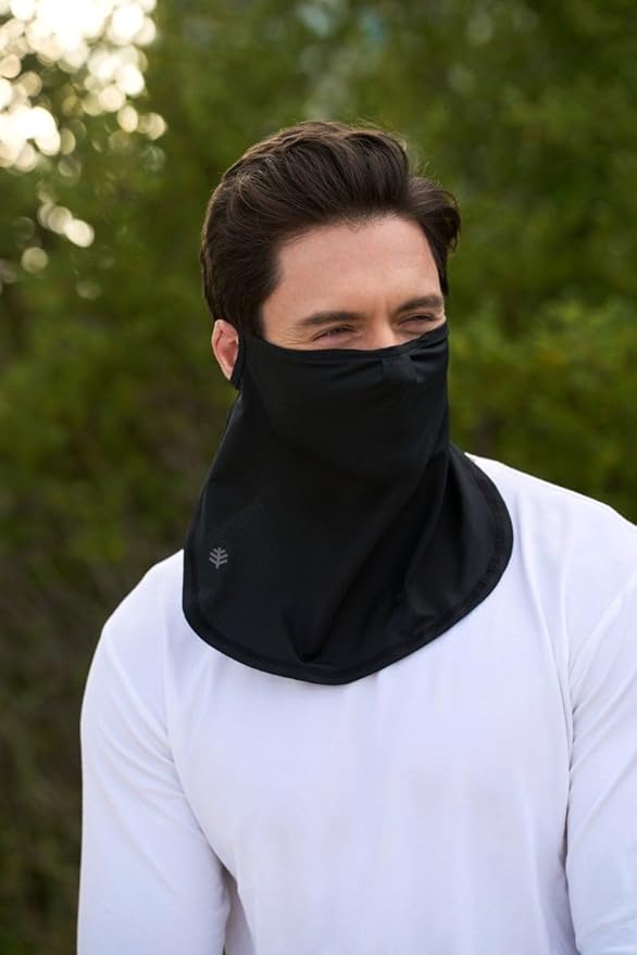 Coolibar UV Face Shield - UPF 50+ Sun Protection - Crestone in Black