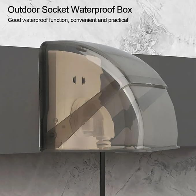 The In Protection A Fully Weather Resistant Outdoor Electrical Outlet Enclosure Featuring A Sturdy Build And Practicality(Transparent Black)