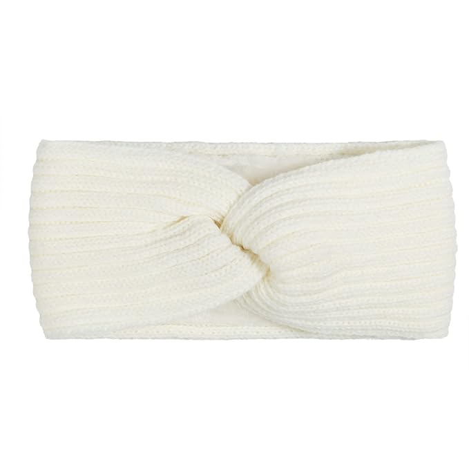 AQOKKA Knit Winter Headbands for Women Fuzzy Wool Fleece Lined Ear Warmers Elastic Turban Crocheted Head Wrap Winter Accessories for Women Cold Weather