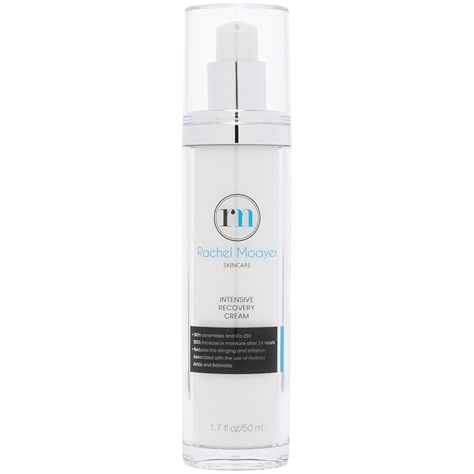 Rachel Moayer Intensive Recovery Cream, Ultra Hydrating Face Cream for Sensitive Skin, Reduces Redness & Irritation from AHAs and Retinoids, Barrier Repair Moisturizer For All Skin Types - 6.7 oz