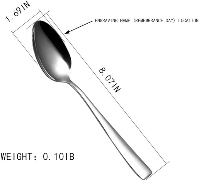 Custom Personalized Engraved Spoon - Your Idea, Text, Message in Stainless Steel - Unique Gift for Best Friend, Lover, Parent, Child