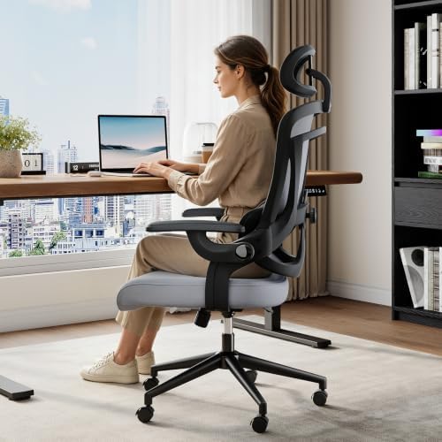 DUMOS Executive Home Office Chair, Ergonomic Computer Desk Chair, Mesh