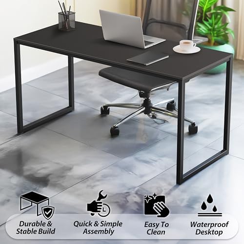 SHW Mission 32-Inch Home Office Computer Desk, Black