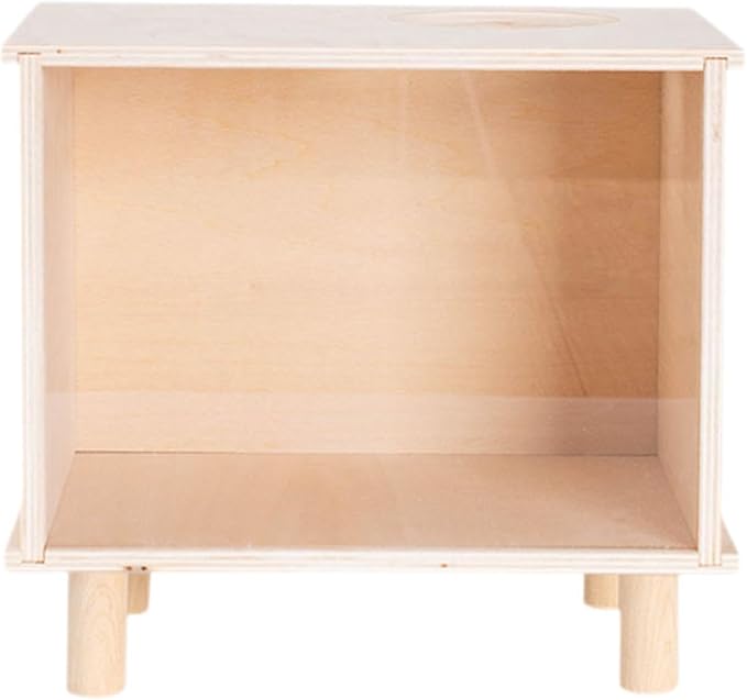 Hamster Digging Box DIY Hamster Cage Decor Burrow Box Toy with Acrylic Window for Activity Suitable for Hamster Enclosure and, M