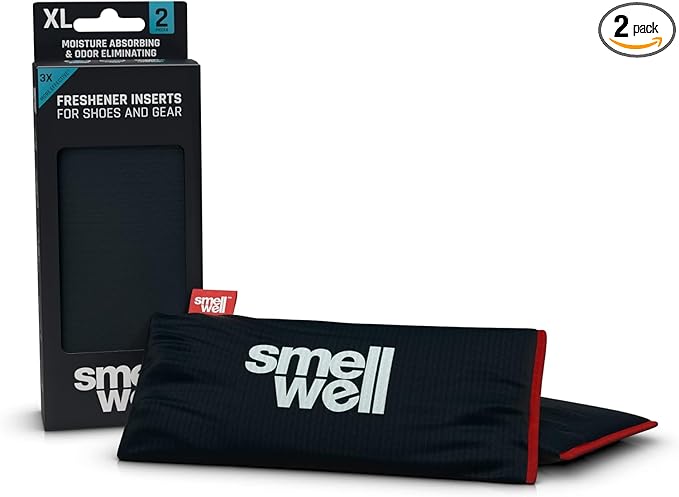 SmellWell Odour Eliminating Air Purifying Bags (2 Pack | 250g) Activated Bamboo Charcoal Air Freshener for use from Gym to Car to Home (Black Stone, XL)