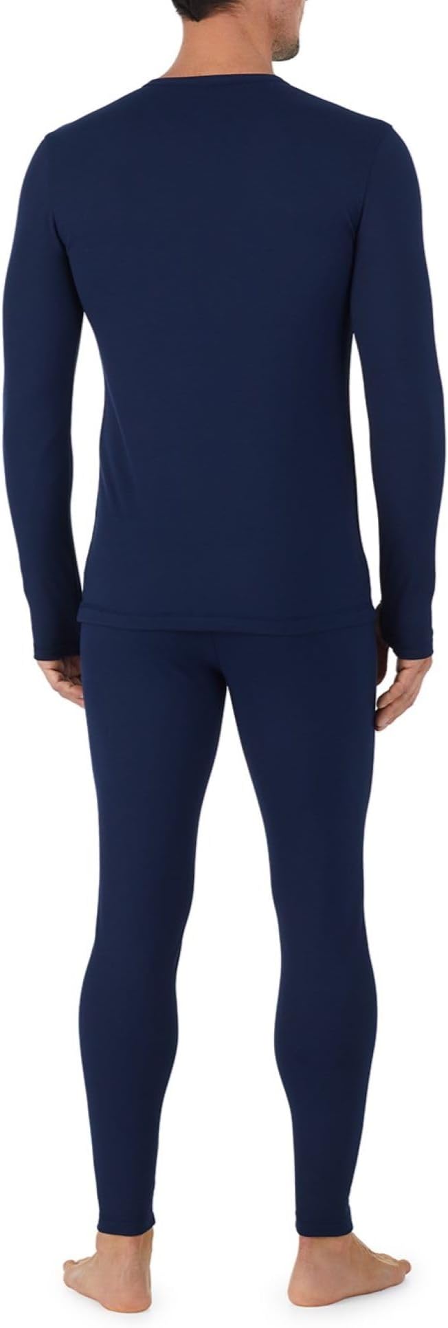 Cuddl Duds Mens Heavyweight Cold Weather Fleece Lined Thermal Set – Long Sleeve Shirt & Leggings – Lounge Sets for Men