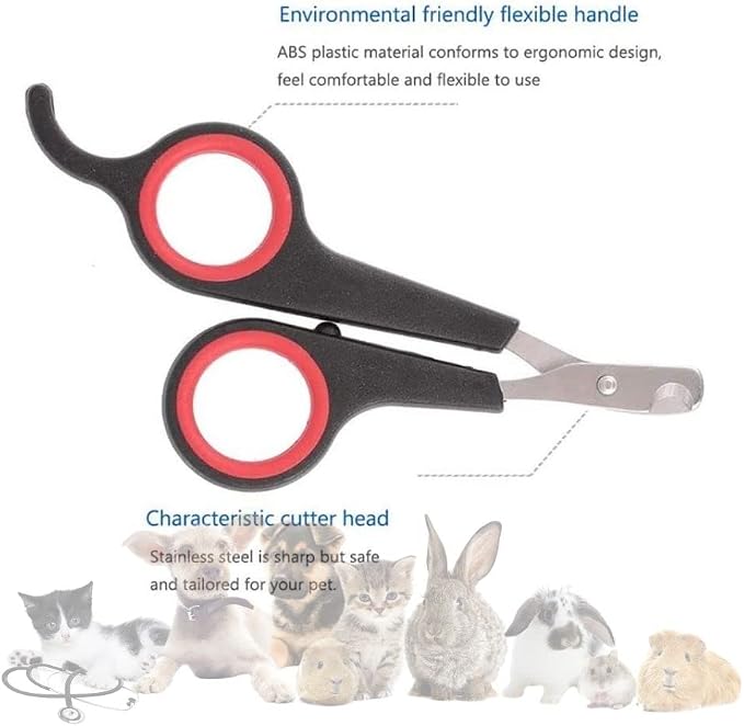 Pet Nail Clippers for Small Animals - Best Cat Nail Clippers & Claw Trimmer for Home Grooming Kit - Professional Grooming Tool for Tiny Dog Cat Bunny Rabbit Bird Puppy Kitten Ferret