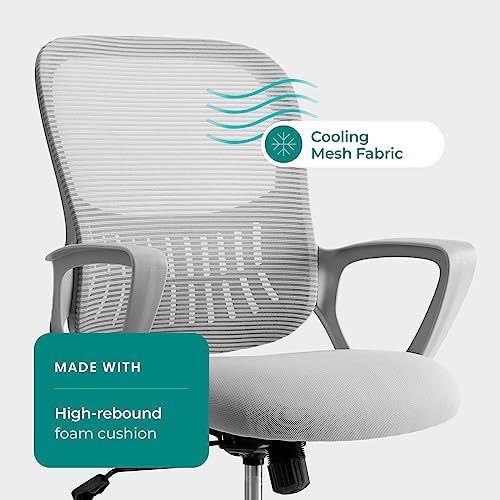 OLIXIS Home Office Chair, Mesh Desk Chair, Ergonomic Lumbar Support