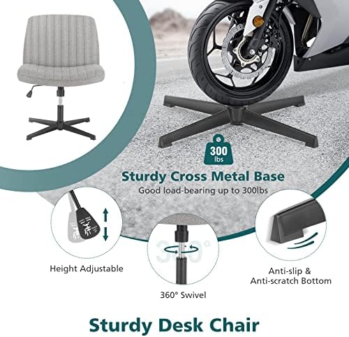 OLIXIS Criss Cross Chairs, Vanity Chair, Home Office Desk