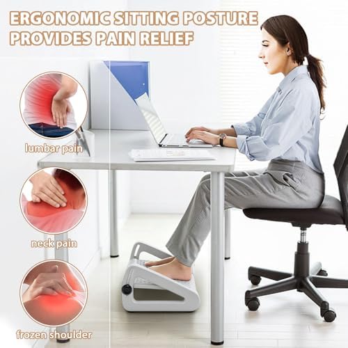 CasaZenith Foot Rest, Six Heights Adjustable Foot Rest Under Desk at Work