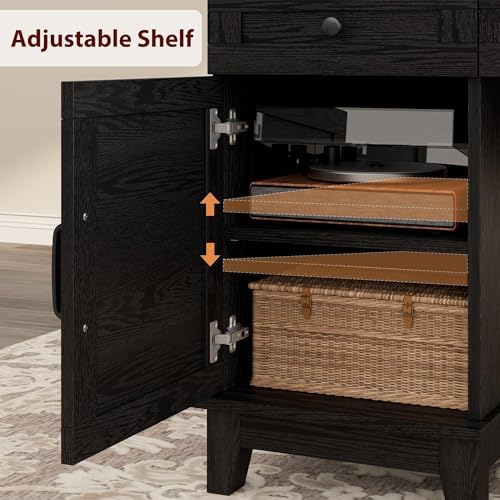 IDEALHOUSE 60" Farmhouse Home Office Executive Computer Desk with Drawers