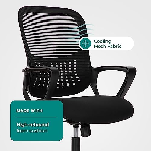 OLIXIS Home Office Chair, Mesh Desk Chair, Ergonomic Lumbar Support