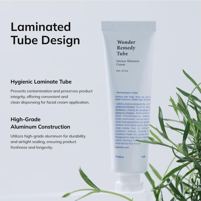 keenoniks Korean Moisturizer with CICA (Redness Relief) & Ceramide (Barrier Repair) for Hydrating Face Care, 3.38 Fl Oz
