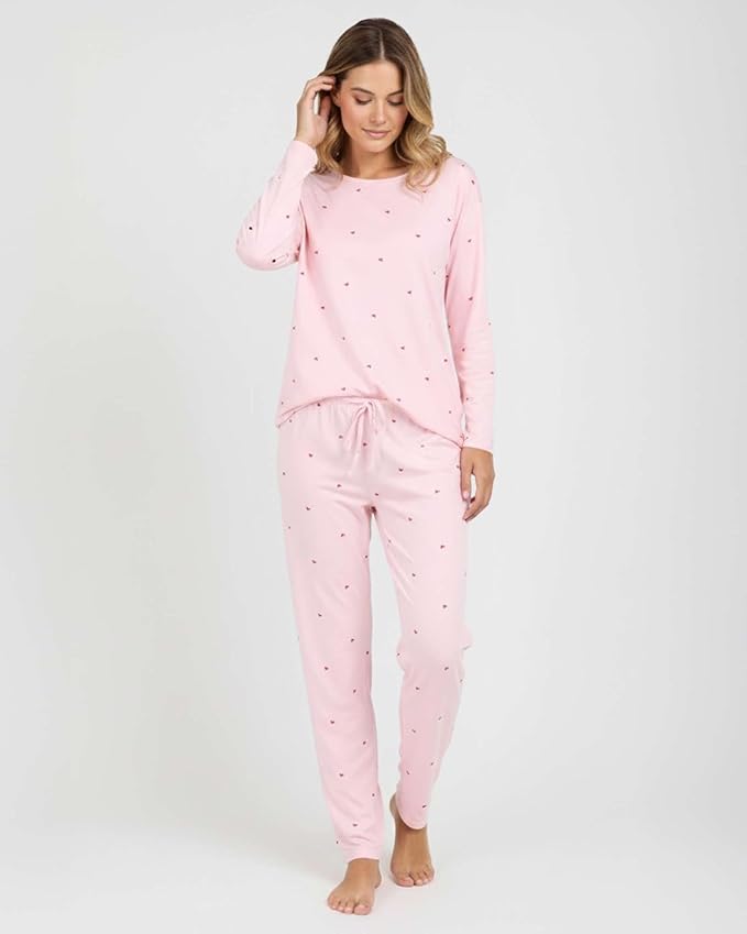 Real Essentials 2 Pack: Women's Comfy Pajama Sets - Short & Long Sleeve Ladies Loungewear Sleepwear PJs (Available In Plus)